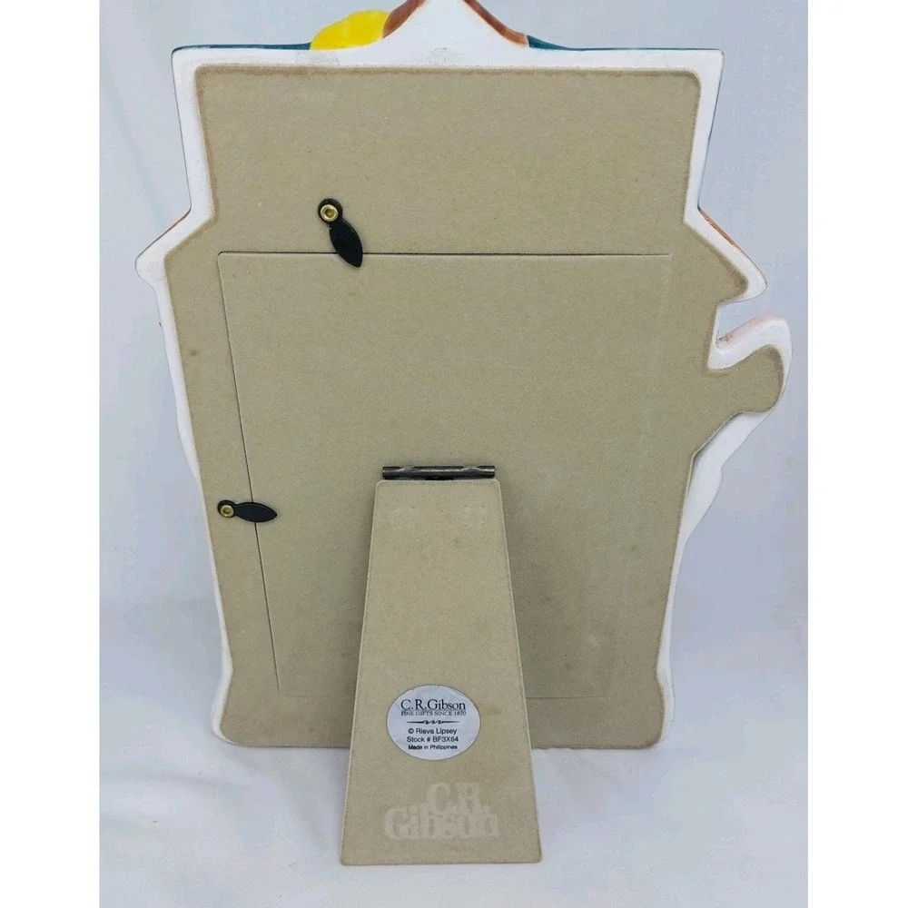 Noah's Ark Picture Frame C.R. Gibson Welcome Aboard Ceramic 3D Animal Nursery